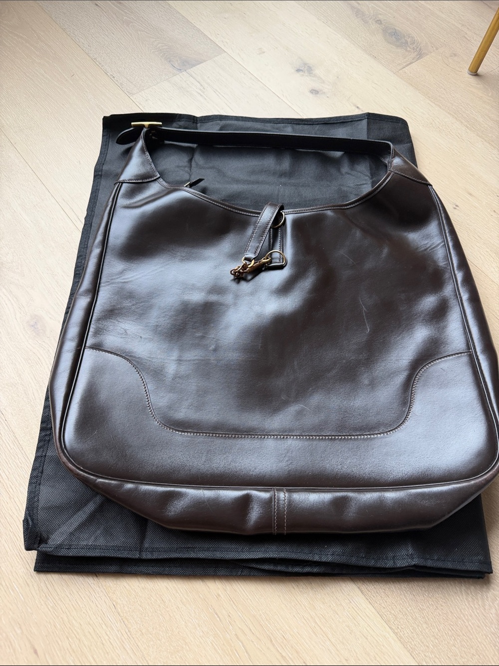 Vintage Hermès Trim II 38 Brown Box Calf Leather Shoulder Bag